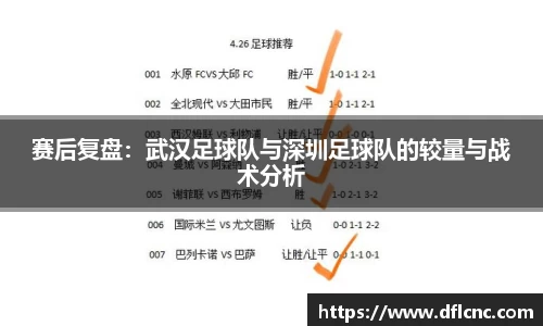 赛后复盘：武汉足球队与深圳足球队的较量与战术分析