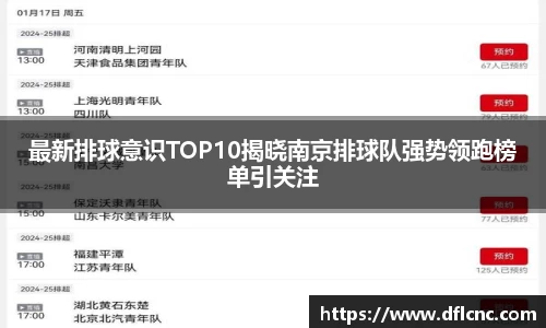 最新排球意识TOP10揭晓南京排球队强势领跑榜单引关注